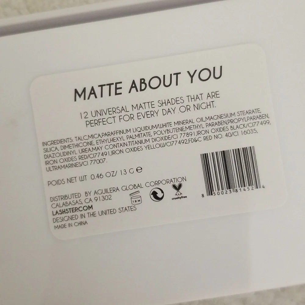 Lash Step Matte About You Eyeshadow Palette